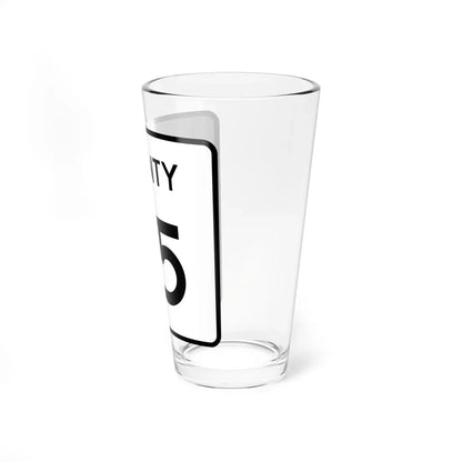 County 75 square (Minnesota) (Road Sign) Pint Glass 16oz - Go Mug Yourself