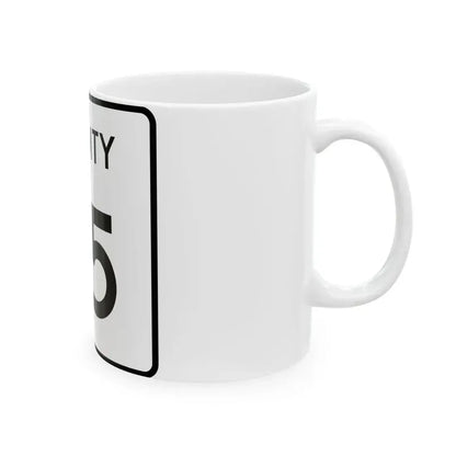 County 75 square (Minnesota) (Road Sign) White Coffee Mug - Go Mug Yourself