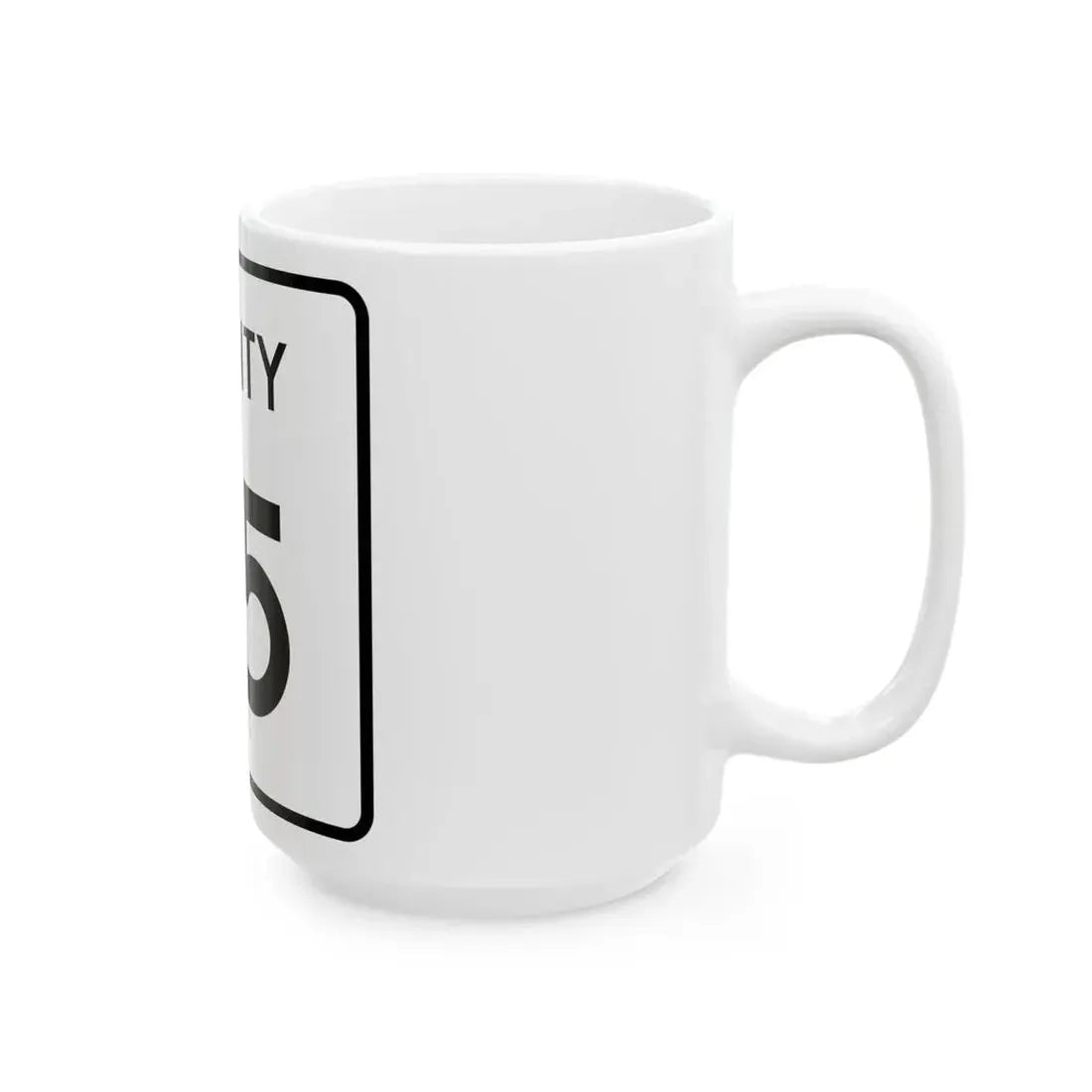 County 75 square (Minnesota) (Road Sign) White Coffee Mug - Go Mug Yourself