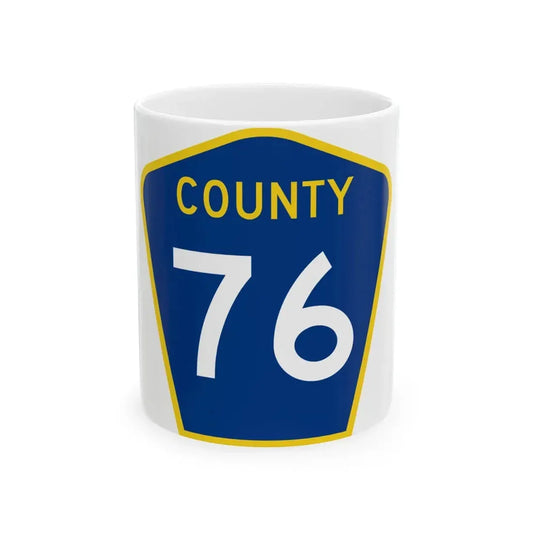 County 76 MN (Minnesota) (Road Sign) White Coffee Mug 11oz - Go Mug Yourself