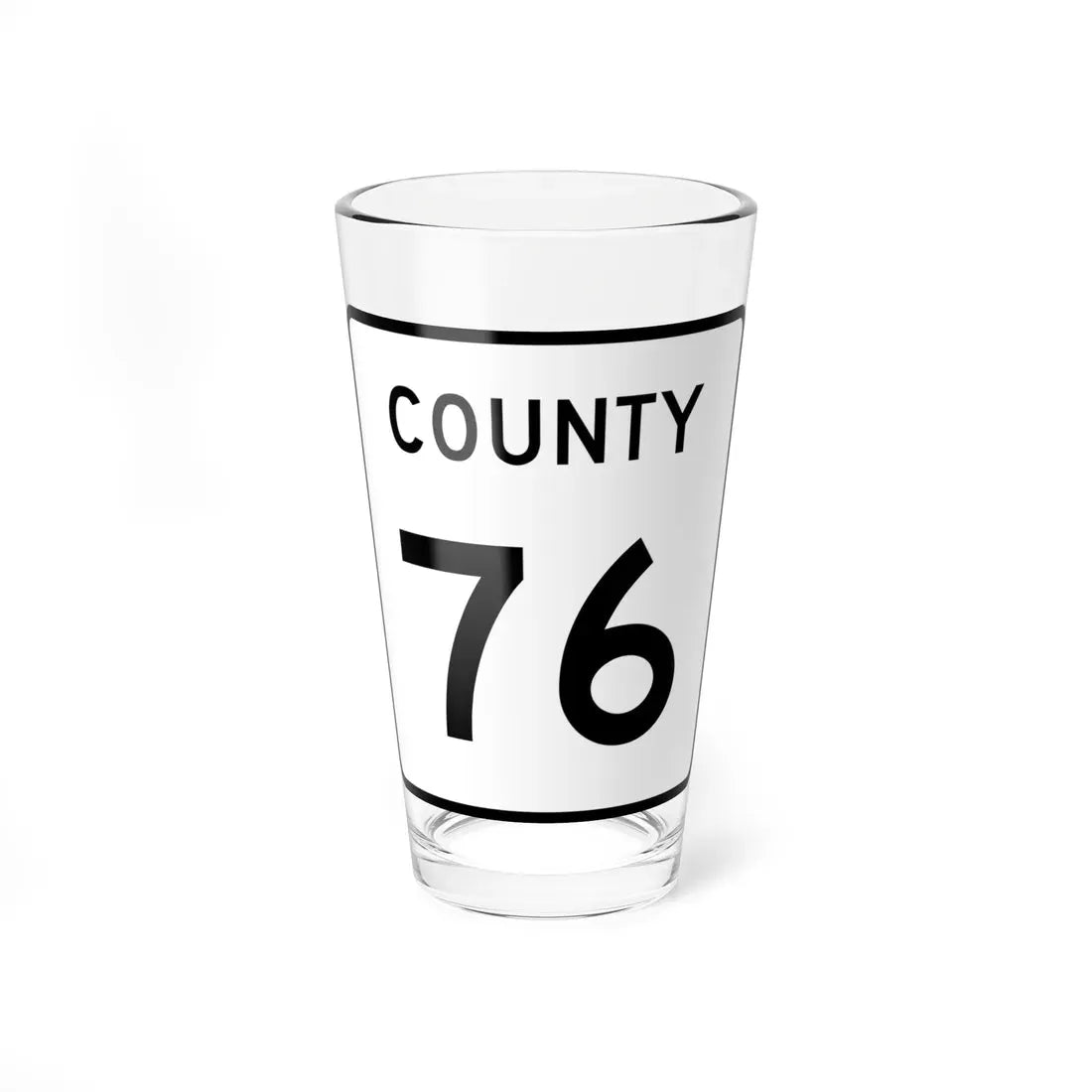 County 76 square (Minnesota) (Road Sign) Pint Glass 16oz 16oz - Go Mug Yourself