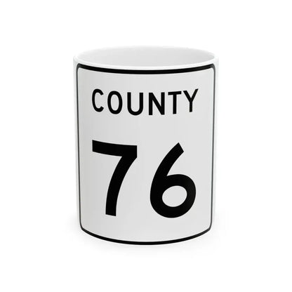 County 76 square (Minnesota) (Road Sign) White Coffee Mug 11oz - Go Mug Yourself