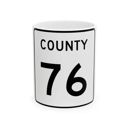 County 76 square (Minnesota) (Road Sign) White Coffee Mug 11oz - Go Mug Yourself