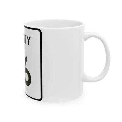 County 76 square (Minnesota) (Road Sign) White Coffee Mug - Go Mug Yourself