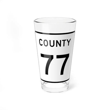 County 77 square (Minnesota) (Road Sign) Pint Glass 16oz 16oz - Go Mug Yourself