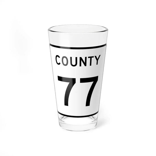 County 77 square (Minnesota) (Road Sign) Pint Glass 16oz 16oz - Go Mug Yourself