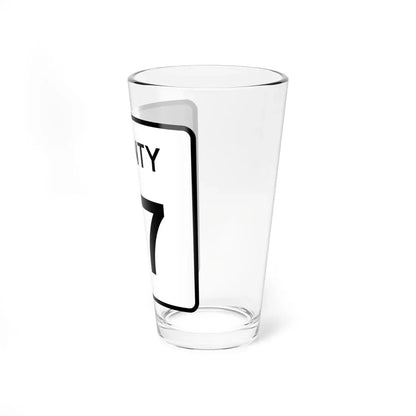 County 77 square (Minnesota) (Road Sign) Pint Glass 16oz - Go Mug Yourself