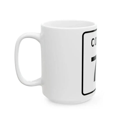 County 77 square (Minnesota) (Road Sign) White Coffee Mug - Go Mug Yourself