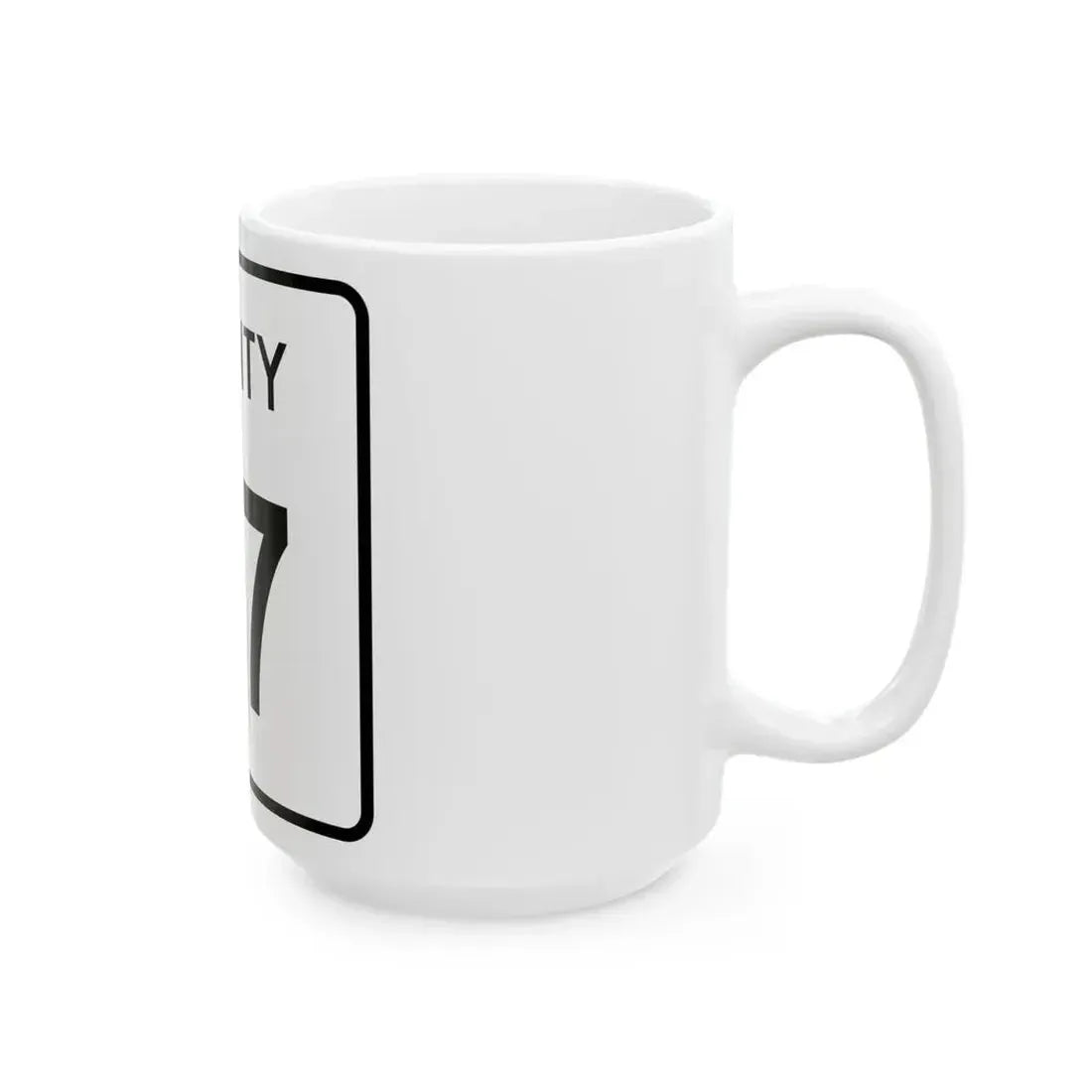 County 77 square (Minnesota) (Road Sign) White Coffee Mug - Go Mug Yourself