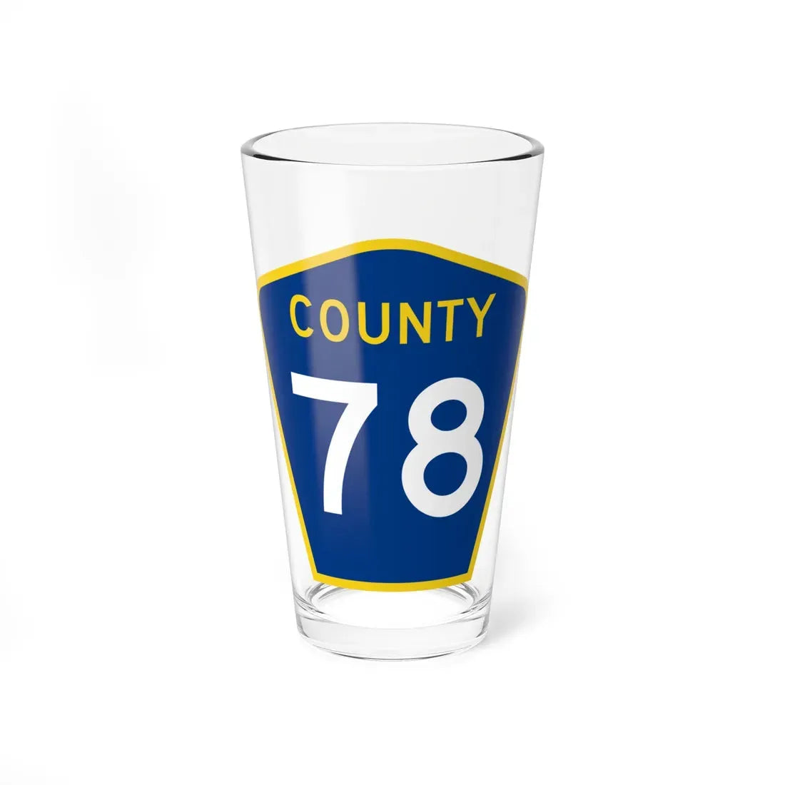 County 78 MN (Minnesota) (Road Sign) Pint Glass 16oz - Go Mug Yourself