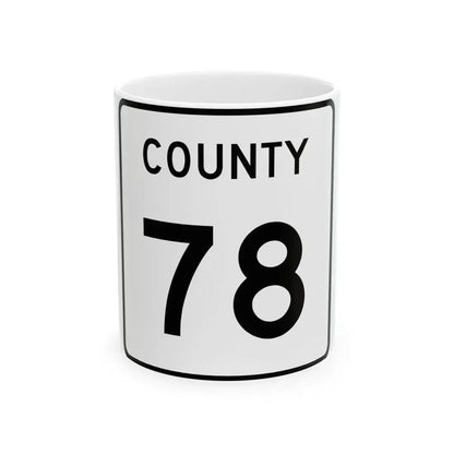County 78 square (Minnesota) (Road Sign) White Coffee Mug 11oz - Go Mug Yourself