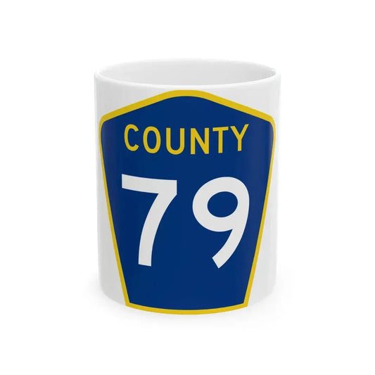 County 79 MN (Minnesota) (Road Sign) White Coffee Mug 11oz - Go Mug Yourself