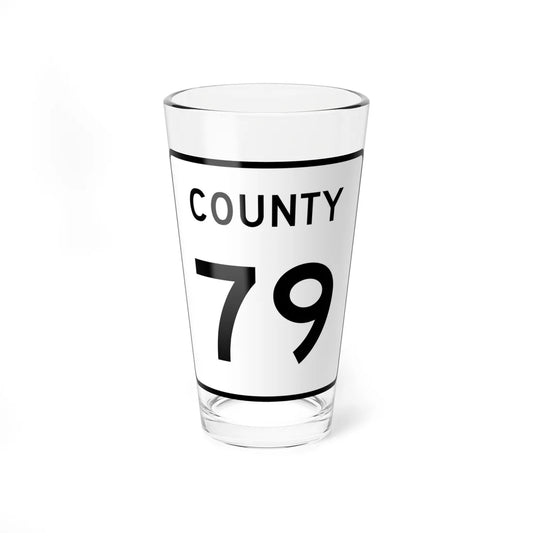 County 79 square (Minnesota) (Road Sign) Pint Glass 16oz 16oz - Go Mug Yourself