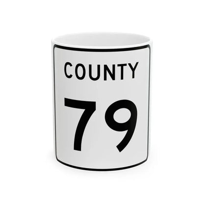 County 79 square (Minnesota) (Road Sign) White Coffee Mug 11oz - Go Mug Yourself
