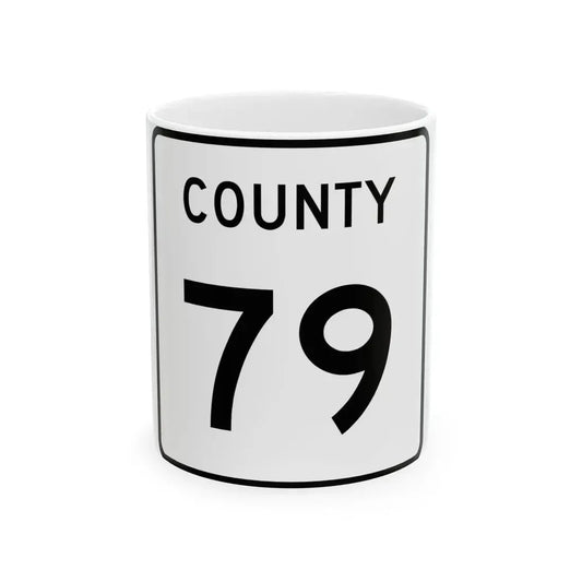 County 79 square (Minnesota) (Road Sign) White Coffee Mug 11oz - Go Mug Yourself