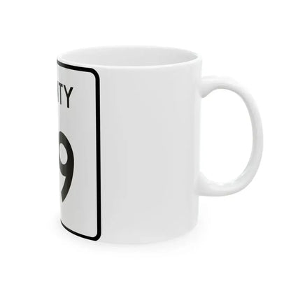 County 79 square (Minnesota) (Road Sign) White Coffee Mug - Go Mug Yourself