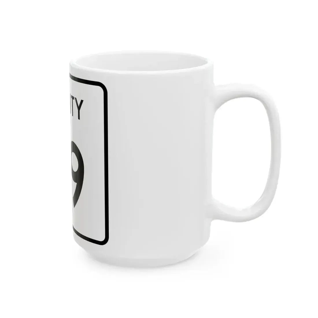 County 79 square (Minnesota) (Road Sign) White Coffee Mug - Go Mug Yourself