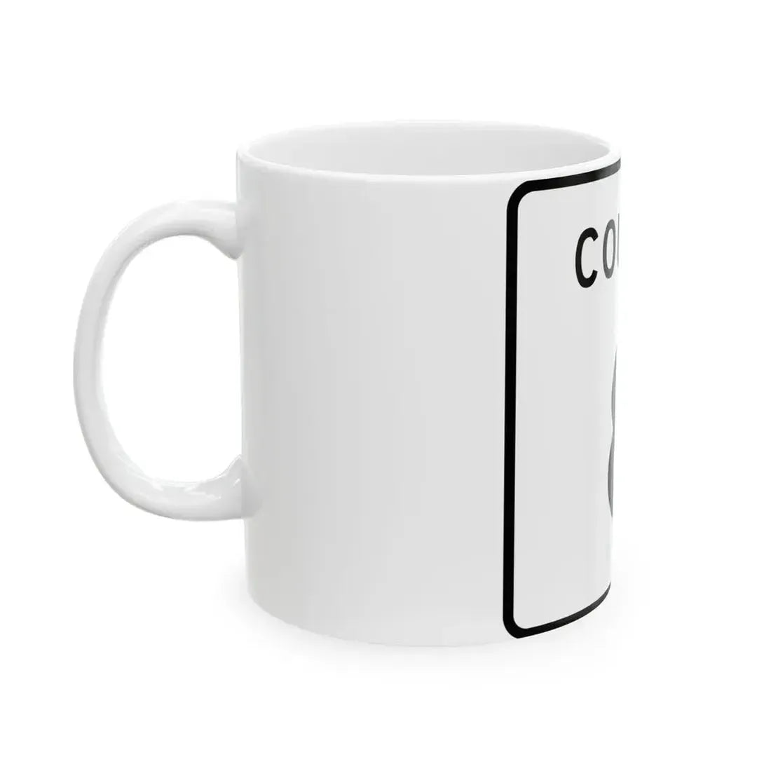 County 8 square (Minnesota) (Road Sign) White Coffee Mug - Go Mug Yourself
