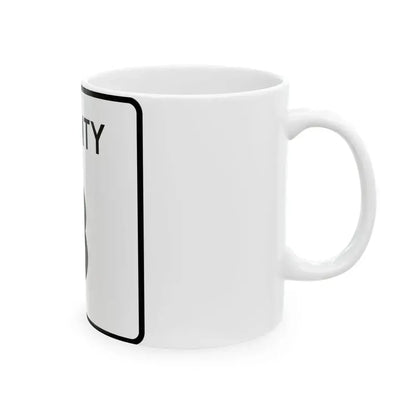 County 8 square (Minnesota) (Road Sign) White Coffee Mug - Go Mug Yourself