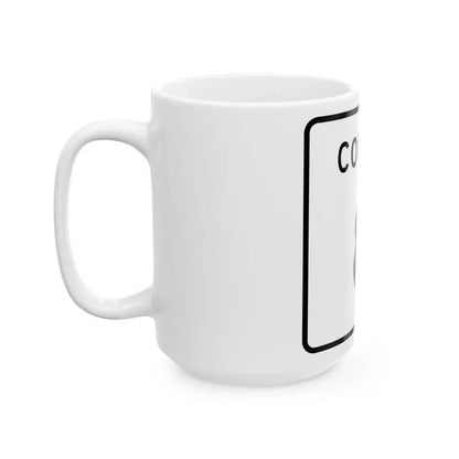 County 8 square (Minnesota) (Road Sign) White Coffee Mug - Go Mug Yourself