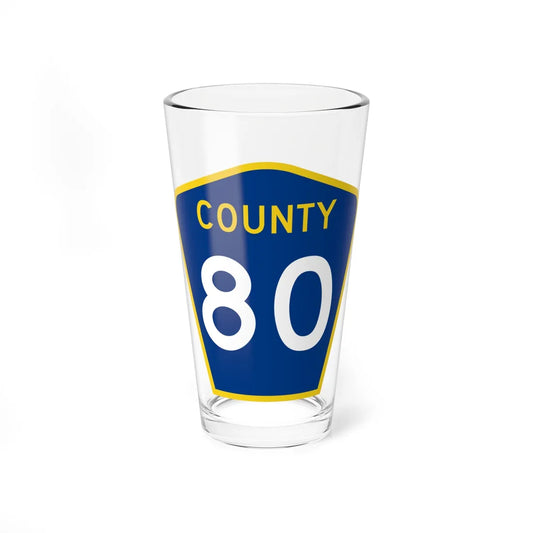 County 80 MN (Minnesota) (Road Sign) Pint Glass 16oz 16oz - Go Mug Yourself
