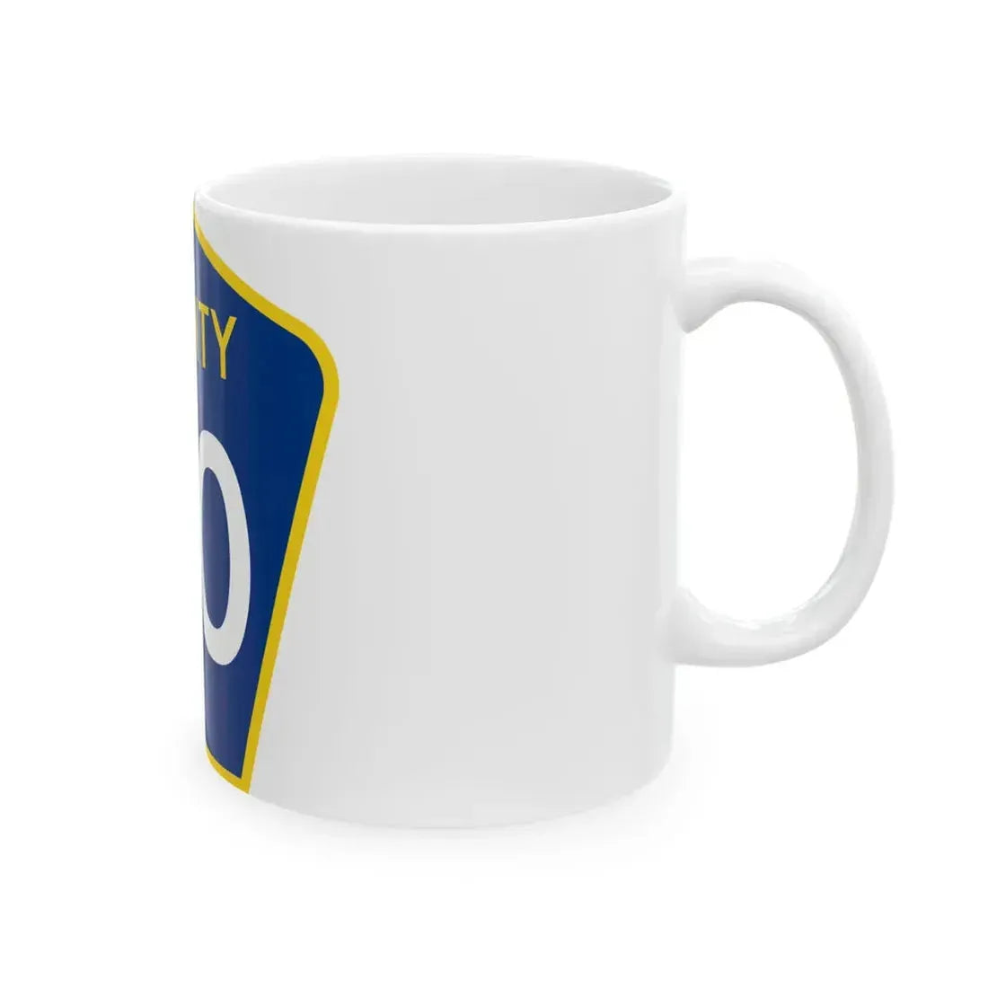 County 80 MN (Minnesota) (Road Sign) White Coffee Mug - Go Mug Yourself