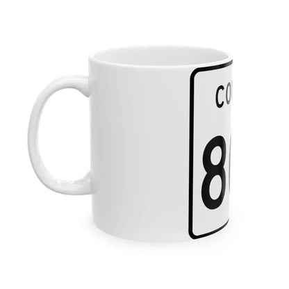 County 80S square (Minnesota) (Road Sign) White Coffee Mug - Go Mug Yourself