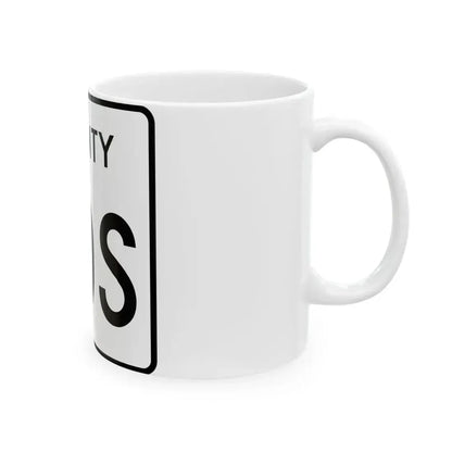 County 80S square (Minnesota) (Road Sign) White Coffee Mug - Go Mug Yourself
