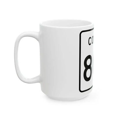 County 80S square (Minnesota) (Road Sign) White Coffee Mug - Go Mug Yourself