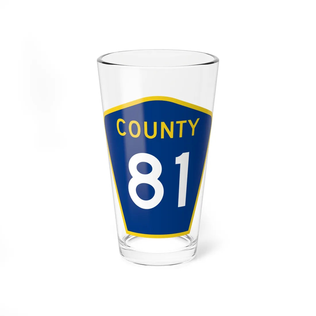 County 81 MN (Minnesota) (Road Sign) Pint Glass 16oz 16oz - Go Mug Yourself