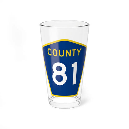 County 81 MN (Minnesota) (Road Sign) Pint Glass 16oz 16oz - Go Mug Yourself