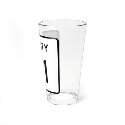 County 81 square (Minnesota) (Road Sign) Pint Glass 16oz - Go Mug Yourself