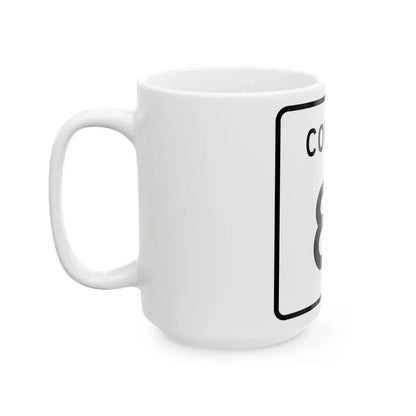 County 81 square (Minnesota) (Road Sign) White Coffee Mug - Go Mug Yourself