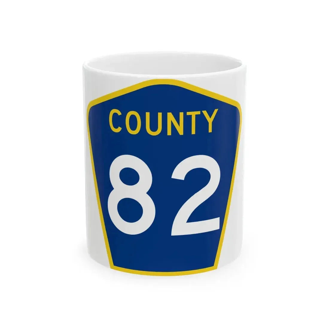 County 82 MN (Minnesota) (Road Sign) White Coffee Mug 11oz - Go Mug Yourself