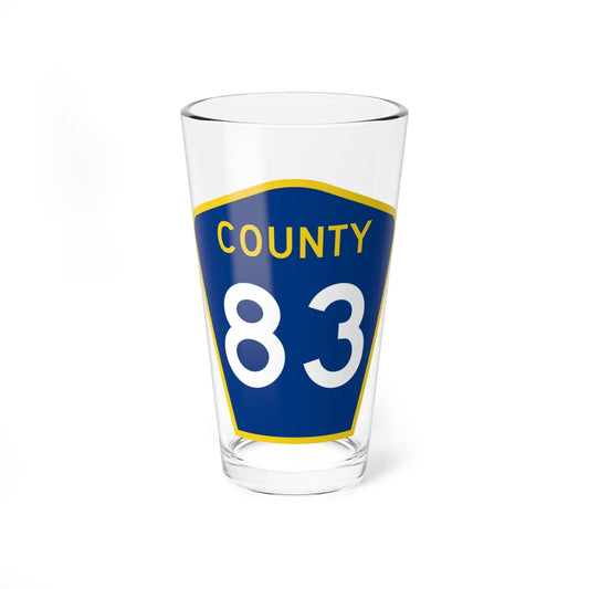 County 83 MN (Minnesota) (Road Sign) Pint Glass 16oz 16oz - Go Mug Yourself