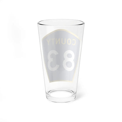County 83 MN (Minnesota) (Road Sign) Pint Glass 16oz - Go Mug Yourself
