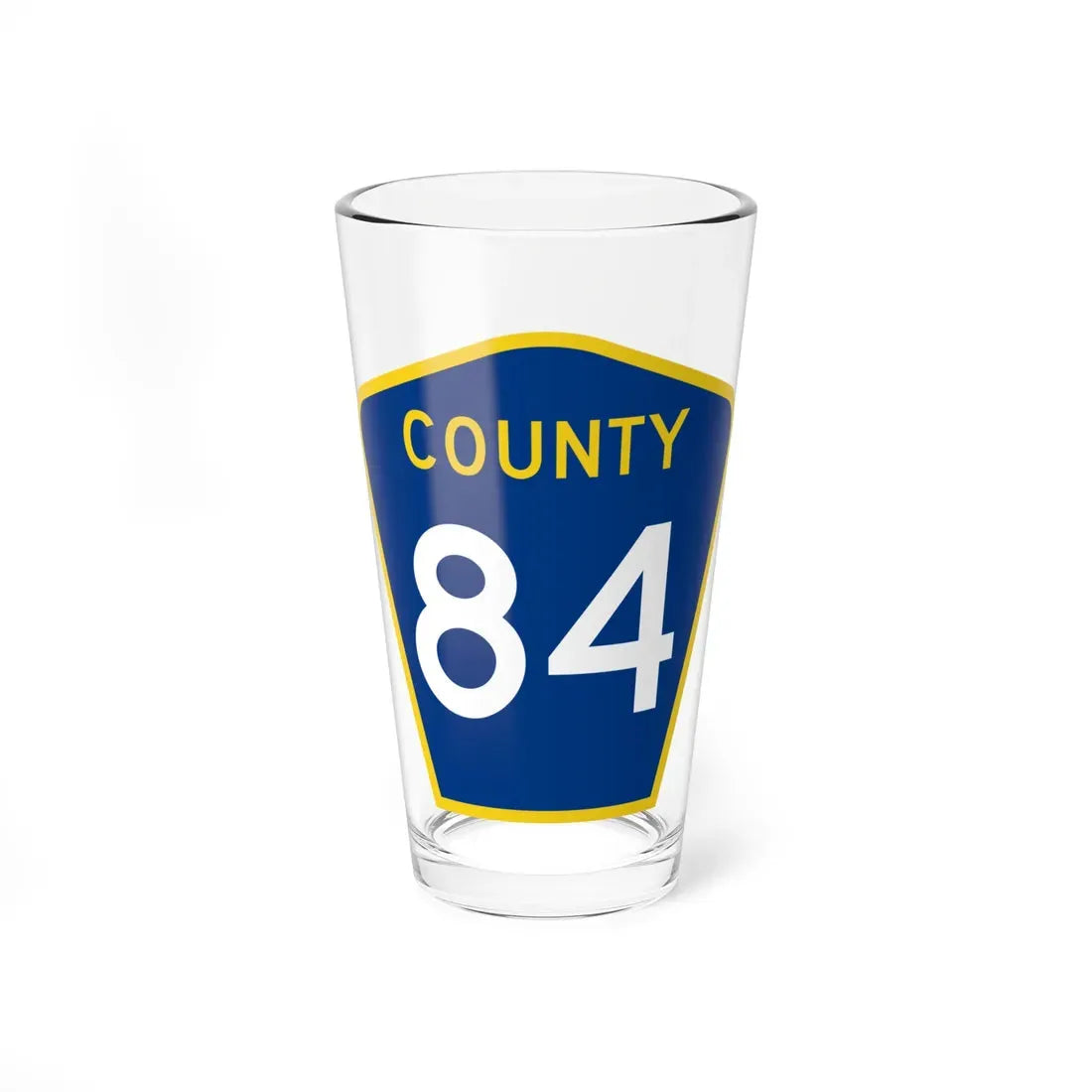 County 84 MN (Minnesota) (Road Sign) Pint Glass 16oz 16oz - Go Mug Yourself