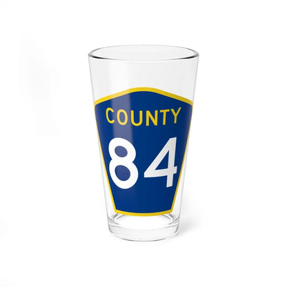 County 84 MN (Minnesota) (Road Sign) Pint Glass 16oz 16oz - Go Mug Yourself