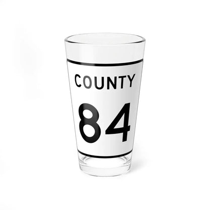 County 84 square (Minnesota) (Road Sign) Pint Glass 16oz 16oz - Go Mug Yourself