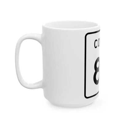 County 84 square (Minnesota) (Road Sign) White Coffee Mug - Go Mug Yourself