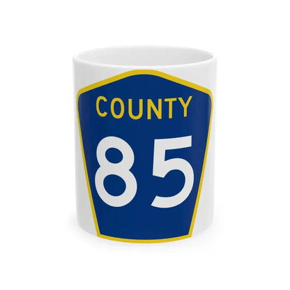 County 85 MN (Minnesota) (Road Sign) White Coffee Mug 11oz - Go Mug Yourself