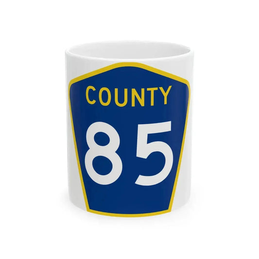 County 85 MN (Minnesota) (Road Sign) White Coffee Mug 11oz - Go Mug Yourself