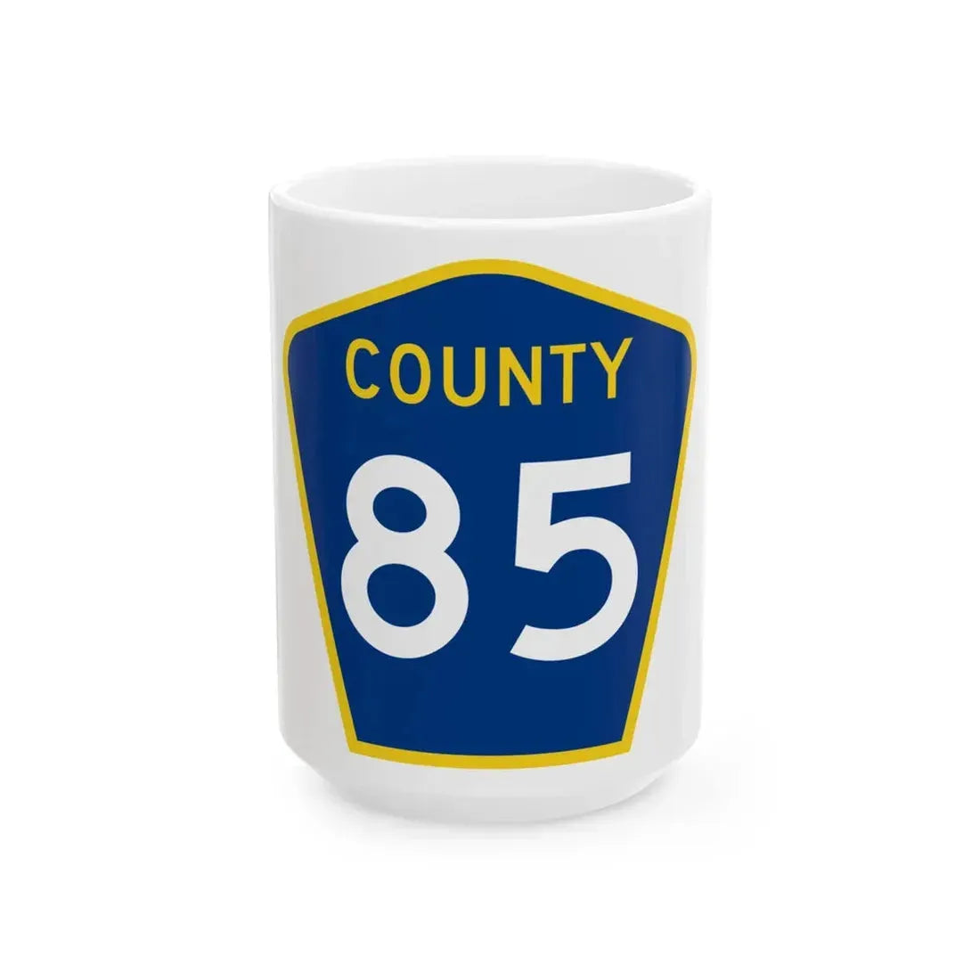 County 85 MN (Minnesota) (Road Sign) White Coffee Mug 15oz - Go Mug Yourself