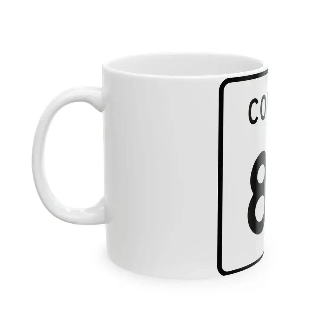 County 87 square (Minnesota) (Road Sign) White Coffee Mug - Go Mug Yourself