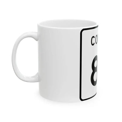 County 87 square (Minnesota) (Road Sign) White Coffee Mug - Go Mug Yourself