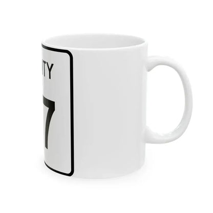 County 87 square (Minnesota) (Road Sign) White Coffee Mug - Go Mug Yourself