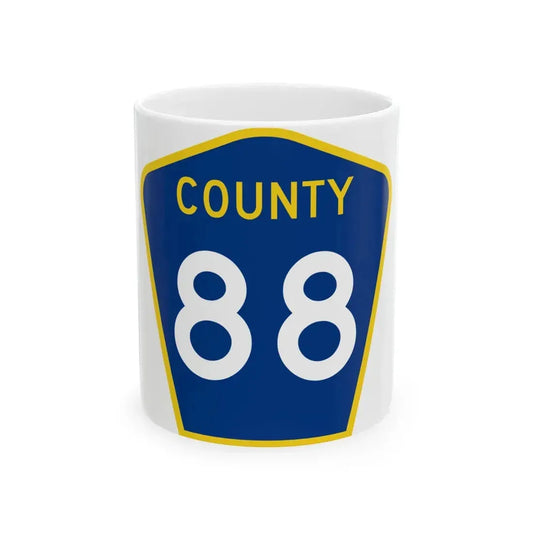 County 88 MN (Minnesota) (Road Sign) White Coffee Mug 11oz - Go Mug Yourself