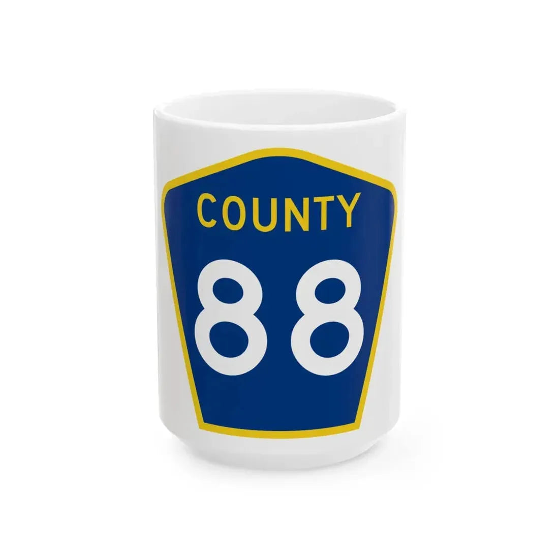 County 88 MN (Minnesota) (Road Sign) White Coffee Mug 15oz - Go Mug Yourself