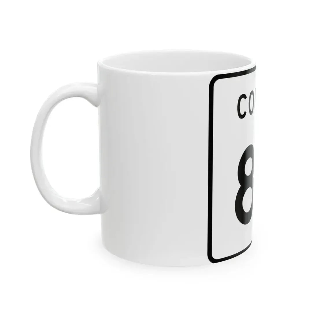 County 88 square (Minnesota) (Road Sign) White Coffee Mug - Go Mug Yourself