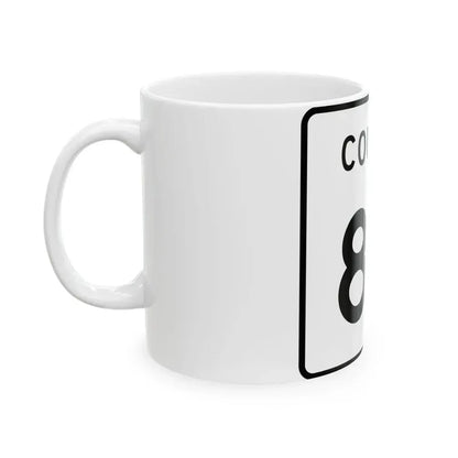 County 88 square (Minnesota) (Road Sign) White Coffee Mug - Go Mug Yourself